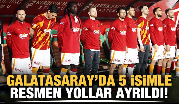Galatasaray'da 5 isimle resmen yollar ayrıldı!