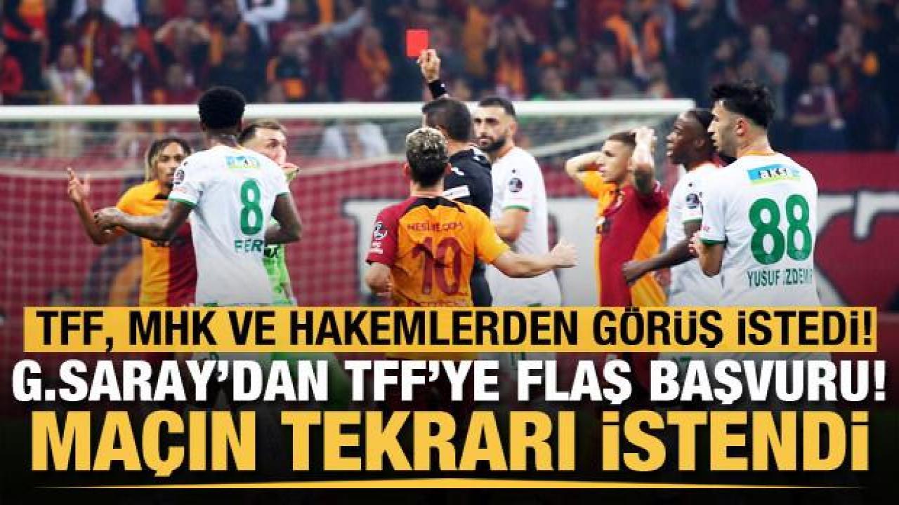Galatasaray'dan TFF'ye flaş başvuru! Maçın tekrar edilmesi istendi