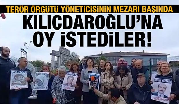 HDP'li Buldan terör örgütü yöneticisinin mezarını ziyaret etti! Kılıçdaroğlu'na oy istedi