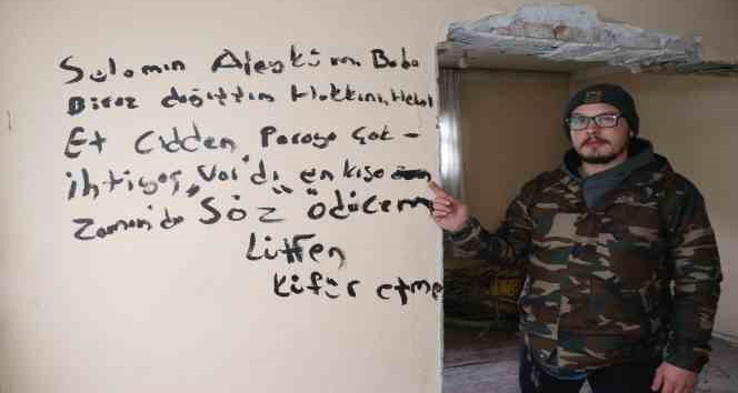Hırsızlık yaptıkları evin duvarına ‘hakkını helal et' yazdılar