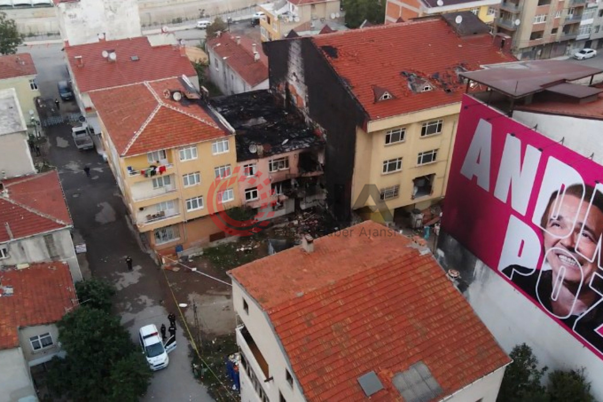 Kadıköy’de patlama yaşanan binanın son hali havadan görüntülendi