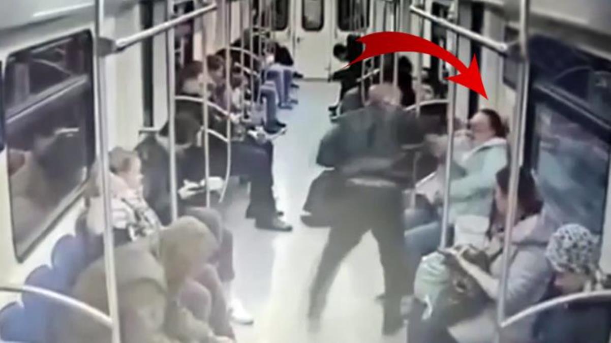 Metroda kan donduran anlar! Yüksek sesle telefonla konuşan kadını böyle bıçakladı