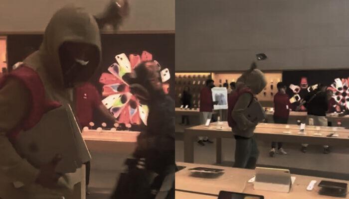 Müşteriler hayatlarının şokunu yaşadı! Apple mağazasında ağızları açık bırakan soygun: O anlar sosyal medyada gündem oldu
