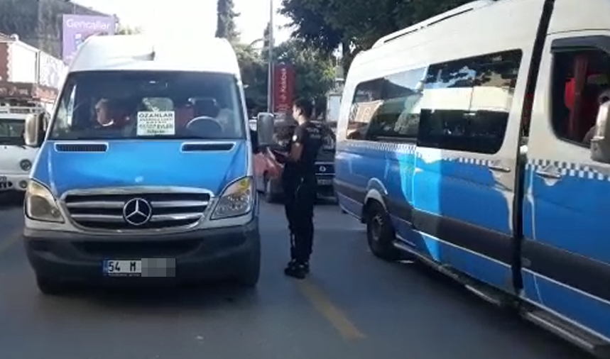 Şehirde minibüs ve taksi dolmuşlara trafik polisi denetimi!