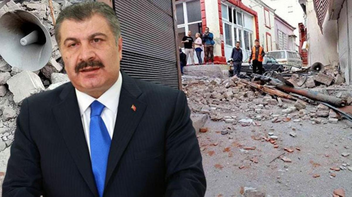 Son Dakika! Sağlık Bakanı Koca: İzmir'de depremden panik sebebiyle 64 kişi etkilendi, 1'i ağır 7 kişinin tedavisi sürüyor