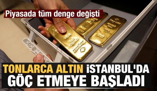 Tonlarca altın İstanbul'da göç etmeye başladı
