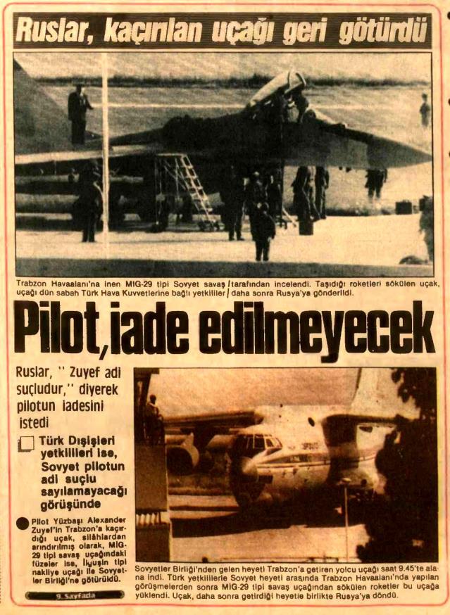 Trabzon'da savaş uçağı şaşkınlığı! Akıllara MİG-29'u kaçıran Rus pilot geldi