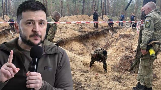 Ukrayna lideri Zelenski, Rusya'dan geri alınan İzyum'da toplu mezar bulunduğunu açıkladı