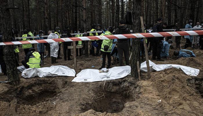 Ukrayna resmen duyurdu! 'İzyum'da askerlerin gömüldüğü toplu mezara ulaştık'