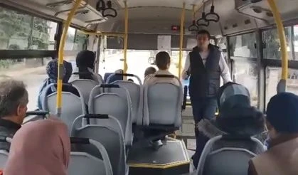 Sivil jandarma otobüslerde gizli denetim yaptı