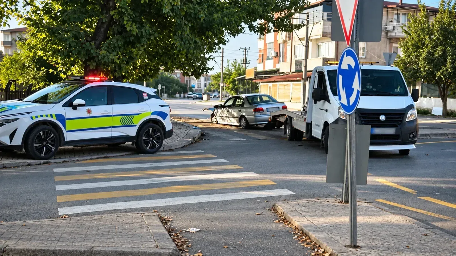 Adapazarı’nda kaza: Otomobilin önü paramparça oldu!