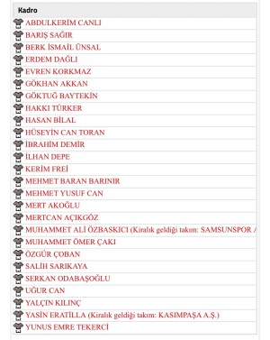 Transfer sezonu sona erdi! Sakaryaspor’un 26 kişilik kadrosu belli oldu