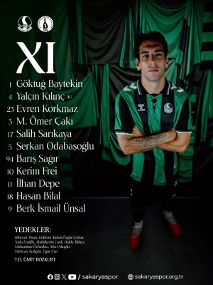 Sakaryaspor’un Kütahyaspor maçı ilk 11’i belli oldu